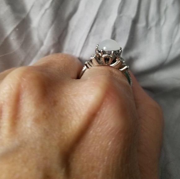 Silver Plated Moonstone Ring - Picture 8 of 8